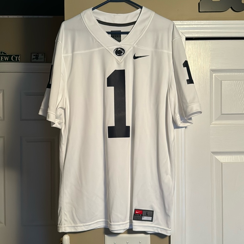 Nike Men's Penn State Nittany Lions #1 White Dri-FIT Football Jersey Size Large